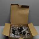 GlassBottleOutlet (Pack of 80) 2 oz. Clear Boston Round with Black Poly Cone Cap