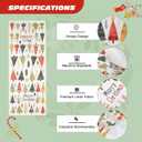 OWENIE Christmas Trees Table Runner for Kitchen Dining Table, Watercolor Print Christmas Tree Runner for Winter Xmas Holiday Decor, 13x72 Inch, Washable