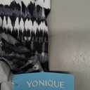 Yonique Womens Tankini Top Only Athletic Swim Top Modest Tankini Swimsuit No Bottom, 22 Plus, Black And White