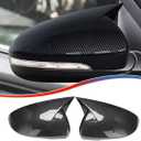 MUXEE 2PCS New Sports Rear Mirror Cover Caps for Hyundai Tucson 2016-2021 ABS Side Door Wing Mirror Cap Covers Exterior car Accessories -Carbon FibeSuitable for Models with Turn Signals