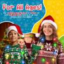 Windy City Novelties 4 Pack LED Light Up Christmas Bulb Necklace with 6 Dynamic Light Modes  Flashing Holiday Accessory for Parties, Parades & Festive Events