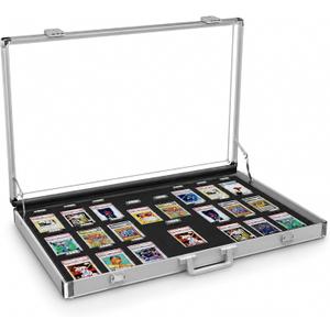 All-Aluminum Trade Card Show Display Case with LED & Lock 34'' x22''in