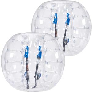 VEVOR Inflatable Bumper Ball 2 Packs; 2FT/3FT/4FT/5FT Body Size Adult Human Bubble Ball, Bumper Bubble Soccer Ball for Teens/Adults