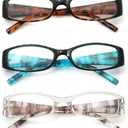 eyeezi 5 Pack Blue Light Blocking Reading Glasses for Women Men, Retro Stylish Spring Hinge UV400 Computer Rectangle Readers +2.5 (5 Pack Black)