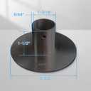 Shower Curtain Rod Base, Stainless Steel #SUS304 Shower Curtain Rod Mounting Bracket, 1"(25.4mm) Rod Pedestal, Curtain Rod Base