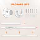Closet Rod 17-39 Inches, Adjustable Heavy Duty Metal White Closet Rods for Hanging Clothes 1.3 Inches Diameter for Wardrobes Laundry