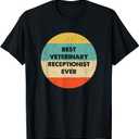 Veterinary Receptionist T-Shirt (Small, Black)