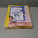 25Pcs Yollow Folders with Pockets-2 Pocket Folders for Documents,Cute Paper for Filing Cabinet,School,Office,Resume Portfolio (Yellow)