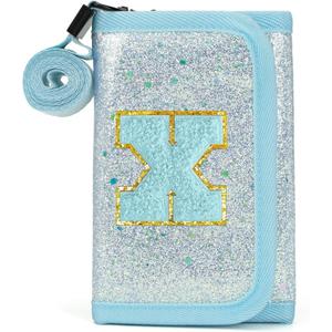 Kids Wallet for Girl Birthday Gifts for Girls Small Girls Wallet for Kids with Coin Pocket Toddler Girl Gifts Stuff (X, Blue)