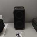 Foxdawn Portable Bluetooth Speaker: 240W Peak Powerful Loud Sound Deep Bass Wireless Boombox Large Subwoofer 15 Hours Battery Life Fast Charging with Led Light Show for Party Outdoor Camping Backyard (Black)