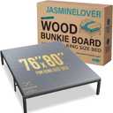 Bunkie Board King Size Bed Boards for Under Mattress 76"x80" - Heavy Duty Reinforced Wood Support Board with Anti-Sag Design, Fits Metal Frames/Platform Beds/Sleeper Sofas - Grey