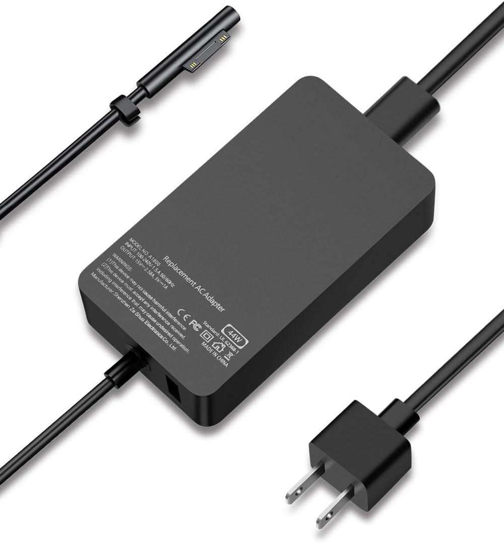 Surface Charger 44W 15V 2.58A Power Supply AC Adapter Charger for Microsoft Surface Pro 3/4/5/6/7, Surface Laptop 3/2/1, Surface Go/Book, with 6ft Power Cord