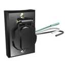 Solus SCO-338 120V Grounded Outdoor Convenience Outlet for Lamp Posts & Poles, UL Listed, Weather-Resistant with Protective Cover (Black, Single)