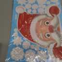 7 x 465 PCS 10 Sheet Double-Sided Christmas Window Clings, Christmas Snowflake Window Clings Stickers for Glass, Xmas Holiday Santa Claus Reindeer Snowflake Decals for Party