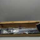 Adjustable Pull Down Closet Rod 32-45 Inch, Polished Metal Wardrobe Lift Rail Organizer with Two-way Buffering, 40 lbs Capacity for Hanging Clothes, Side-Mounted for Cabinets/Wardrobes