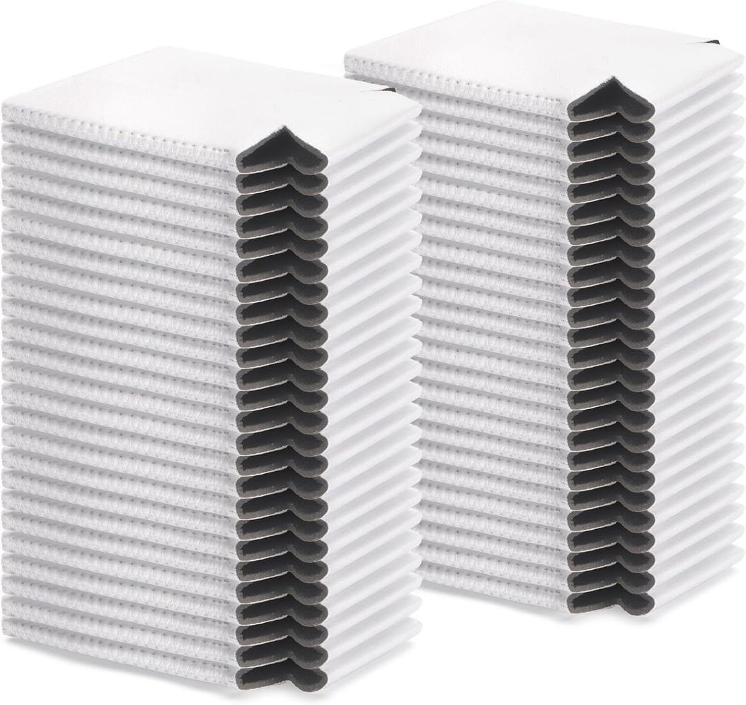 50 Pack Blank Standard Neoprene Can Coolers Bulk  Drink Sleeves for 12oz Cans & Bottles, Reusable Beer Soda Insulators, Perfect for DIY, Sublimation, HTV, Weddings, Gifts (White)