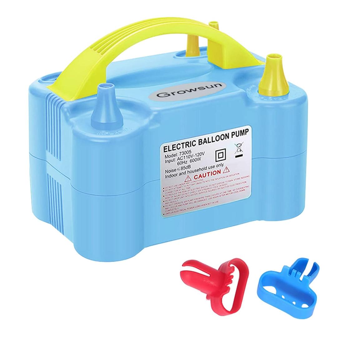 Growsun Electric Air Balloon Pump 110V 600W Balloon Blower Pump Wreath Belt for Party Decoration Blue