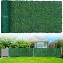 Grooy Artificial Boxwood Roll Panels,40"x 120"(33.33 sq.ft) UV-Anti Faux Ivy Leaves Privacy Fence Screen Grass Wall Roll Panels for Indoor Home Decor and Outdoor Garden Backyard