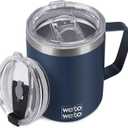 WETOWETO 14 oz Coffee Mug, Vacuum Insulated Camping Mug with Lid, Double Wall Stainless Steel Travel Tumbler Cup, Thermal Coffee Mug, Powder Coated Navy Blue
