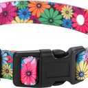 Rhea Rose 1 Inch Replacement Collar Strap Shock Collar with 2 Holes, Compatible with Nearly All Brands and Models of Underground Electric Dog Fences and Training Collars, Floral Pattern