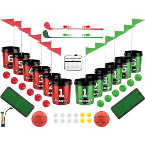Giant 3-in-1 Outdoor Backyard Party Game Set Bucket Golf, Yard Pong Basketball & Toss Games Large Outdoor/Indoor Lawn Games for Adults & Families, Beach & Camping