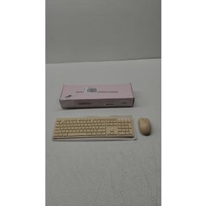 Wireless Keyboard and Mouse, 2.4GHz Cordless Keyboard Mouse Combo, Optical Mouse, Plug and Play USB Receiver, Compatible with Windows, Mac, Laptop, and PCMilk Tea