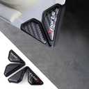 2PCS Car Door Corner Guards, Carbon Fiber Auto Front Door Edge Guards, Anti-Collision Car Door Corner Protector Sticker, Universal Car Accessories Decoration (Black Sport)