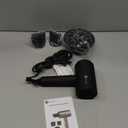 slopehill Professional Ionic Hair Dryer, Powerful 1800W Fast Drying Low Noise Blow Dryer with 2 Concentrator Nozzle 1 Diffuser Attachments for Home Salon Travel (Black)