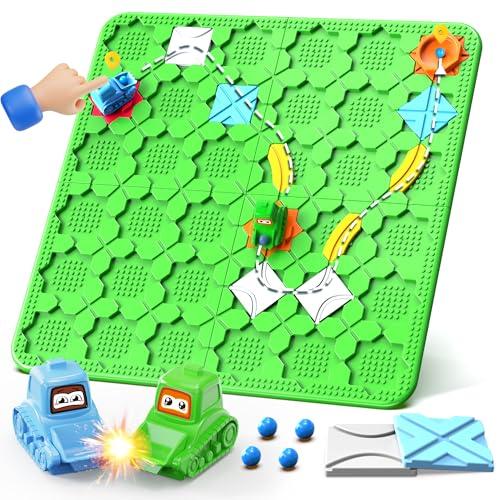 STEM Logic Road Builder Toys: Board Games Toys for 5 Year Old Kids Montessori Brain Teaser Puzzles Educational Learning Activities Toy for Kid Ages 3 4 6-8 12 Boys Girls Gifts (Green, 50PCS)