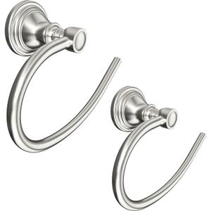 Towel Ring 2 Pack, Stainless Steel Hand Towel Holder for Bathroom Wall Mount, Heavy Duty Towel Hanger for Kitchen, Bath, RV(Brushed Nickel