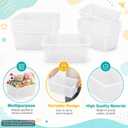 gisgfim 24 Pack Plastic Cubby Storage Bins Crew Toy Stackable Bin Classroom Plastic Cubby Bins Stackable Storage Containers Classroom Book Bin for Student Teacher School Office Home(Clear)