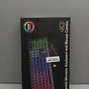 Wireless Keyboard and Mouse Combo, RGB Backlit, Rechargeable & Light Up Letters, Full-Size, Soft Typing, Sleep Mode, 2.4GHz Quiet Keyboard Set for Mac, Windows, Laptop, PC, Trueque KM42Pro (Black)