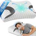IKSTAR CPAP Pillow for Side Sleeper, Sleep Apnea Pillow for Sleeping, CPAP Nasal Pillows Suit for All CPAP Masks User, Cervical Memory Foam Neck Support Pillow Relief Neck Pain for Side Back Sleepers, White Large