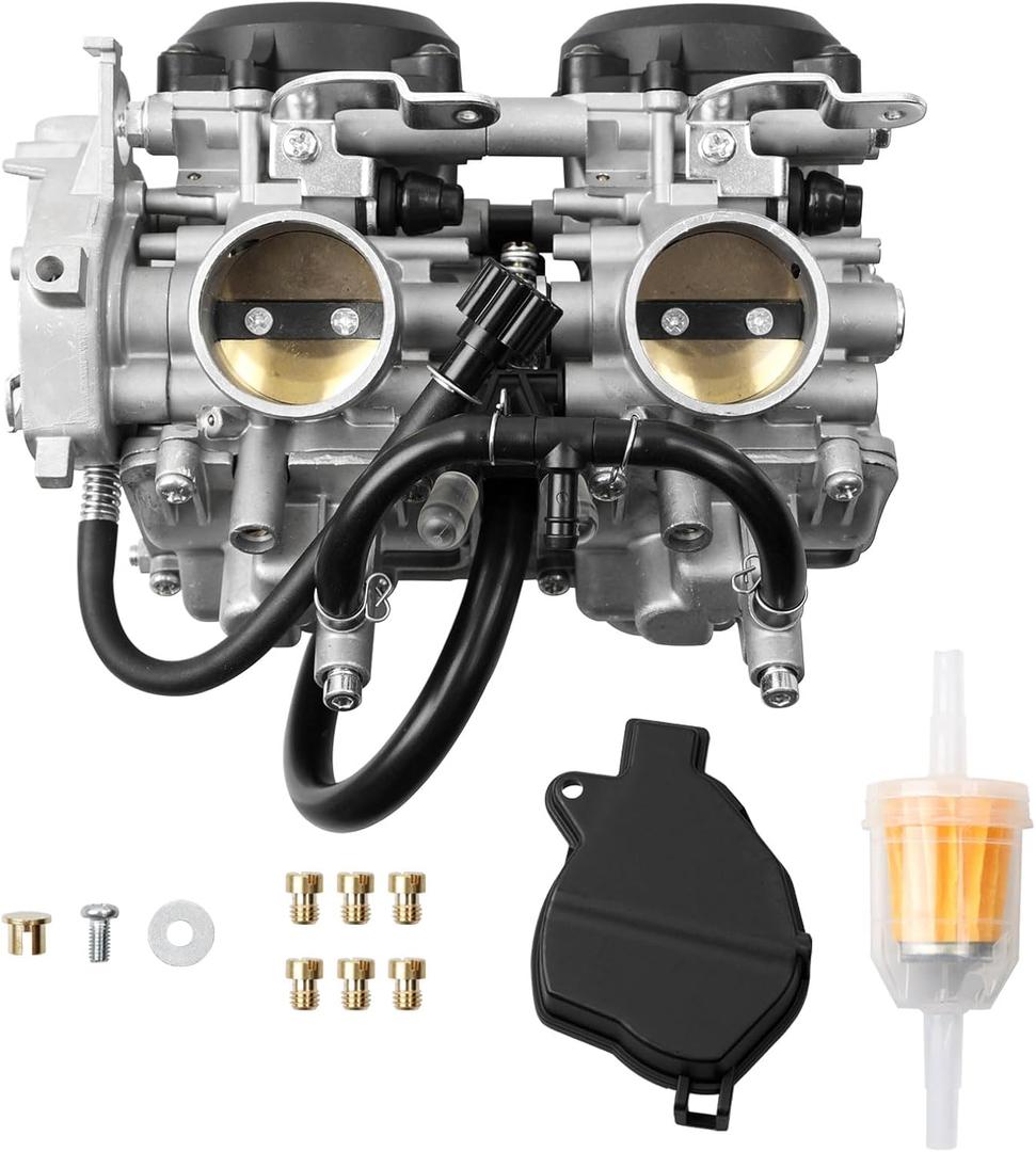 Carburetor Compatible with Kawasaki Prairie 650 KVF650 (2002-2003) & Brute Force 650 KVF650D (2005-2013) | Carb Replaces OEM Part Numbers 15003-0095, 15003-1755