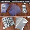 FULLCASE Coins Collector Case Holder Coin Capsules 46mm with 6 Sizes Foam Gasket (141 Pcs), Hard Paper Currency Sleeves (20 Pcs), Soft Dollar Bill Sleeves (200 Pcs) Storage Organizer Box (White)