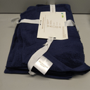 Premium Staple Cotton Bathroom Towel Set - Navy 600 GSM 6-Piece Luxury Bath Towel Set 3 Stripe - 2 Bath Towels, 2 Hand Towels & 2 Washclothes Set - High Absorbent & Quick Dry for Gym, Spa, Hotel