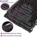 Curly Clip in Hair Extensions Real Human Hair for Black Women Brazilian 3C 4A Kinky Curly Human Hair Clip in Extensions 10Pcs with 21Clips 120G/Set Natural Black 16 Inch
