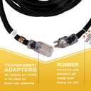 6FT Outdoor Lightweight Extension Cord-16/3 SJTW Durable Extension Cable with 3 Prong Suitable for Gardens