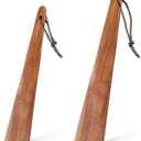 KinShare Acacia Wood Spatula Set, 2-Pack Wooden Spatulas (12” & 10”), Non-Scratch Flat Turner for Nonstick Cookware, Dishwasher Safe, Lightweight & Multipurpose