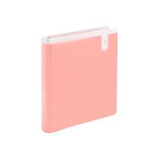 Poppin 1 Inch Binder - 3 Ring Binder with D-Shaped Rings and Easy Open Lever, 200 Sheet Capacity, Front and Back Translucent Pockets, 2 Interior Pockets, Cute Paper Storage (Pink)