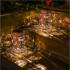 2 Pack Dragonfly Outdoor Solar Hanging Lanterns Waterproof LED Solar Lights Metal Decorative Lanterns for Garden, Patio, Courtyard, Backyard, Yard Decor Unique Dragonfly Gifts for Women Gardening
