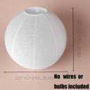 20inch Round Linen Pendant Lamp Shade Can replace White Paper Lanterns Hanging Lampshade Handmade Fabric Linen Lantern Lights Covers for Living Room Artistic Bedrooms Minimalist