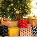 AmazingSpark 12 Sheets Christmas Wrapping Paper 20x27inch Cartoon Mouse Gift Wrapping Folded Red Black Yellow Christmas Tissue Papers for All Occasions Birthday Holiday Xmas Party Gift Decoration