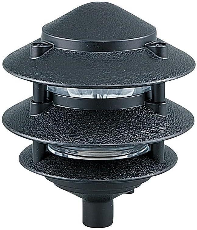 Generation Lighting 9226-12 Single Light Outdoor Path Fixture with Clear Glass, Black, 1-Light, cETL Listed, Safety Rated for Wet Locations - Outdoor Path Light, Aluminum Construction