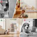 Gardner Pet 51"-87" Extra Tall Cat Gate for Doorway, Wide Adjustable 27.56"-37" Baby Gate Included 4 Extension Kits, Pressure Mounted Safety Full Door Gate for Stairs, Studio, Kitchen (White)