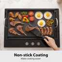 Utheer Griddle Kit, 25 x 16 Inch Pre-Seasoned Cast Iron Griddle