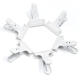 KAGYOKU Backdrop Spring Clamps 4 Pack Large Heavy Duty Photography Backdrop 4" Clips for Background Backdrops Stand, Woodworking, Home Improvement (White)