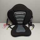 WOOWAVE Kayak Seat Padded Deluxe Paddleboard Seat Adjustable Boat Seat Cushioned Fishing Seat High Back Comfortable Backrest Support for Universal Sit (1 Pack Black/Gray)