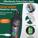 2-in-1 Cat Nail Clippers & Dog Nail Clippers Trimmers for Large Medium Small Dogs Cats Claw Trimmer Quick Sensor and Safety Guard USB Rechargeable with 2 LED Lights Dogs Nail Trimmer (Black 6th Generation)