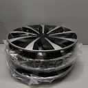 Hubcaps Wheel Covers Replacement R14 Size Hub Cap Universal-Fit Steel Wheel Rim Caps ABS Tire Cover Snap on Most Car Truck SUV Sedan -Set of 414-inchSilver-Black